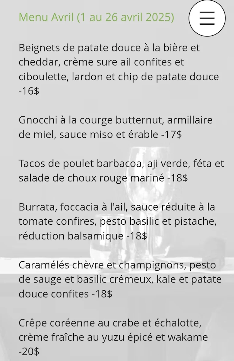 Menu photo 1