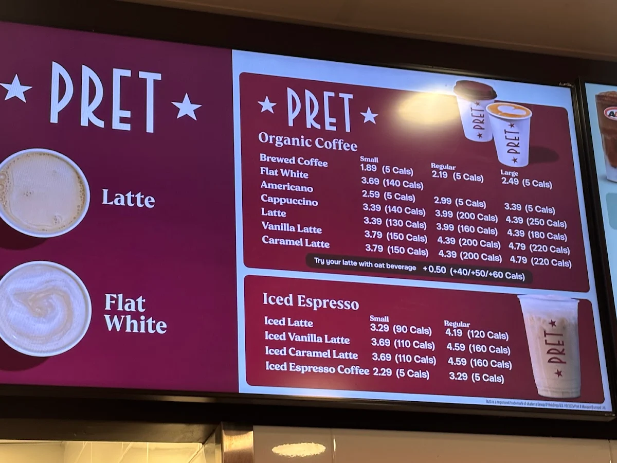 Menu, A&W Canada