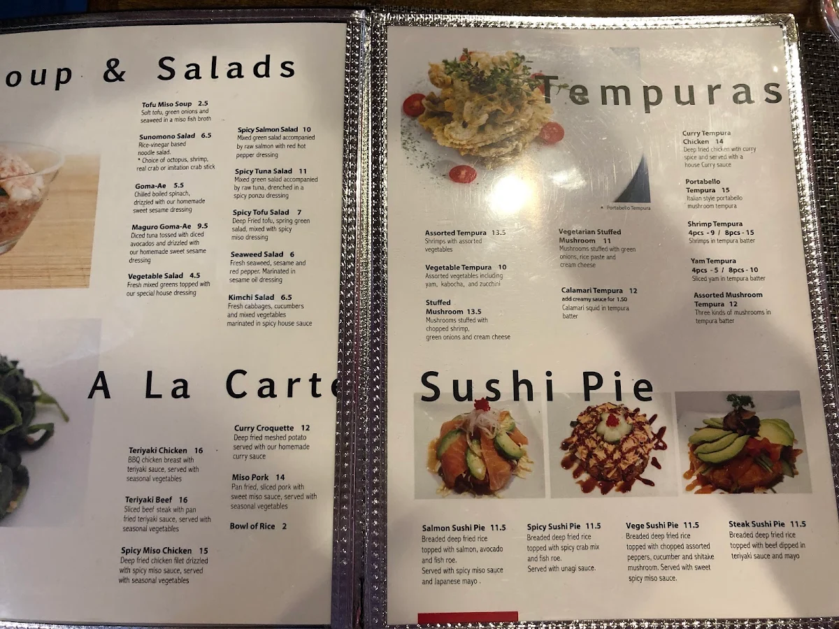 Menu, Haru Japanese Fusion