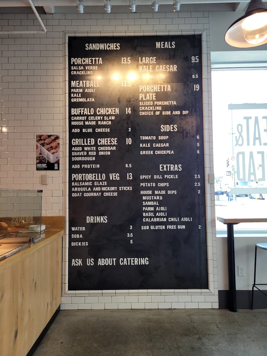 Menu, Meat & Bread