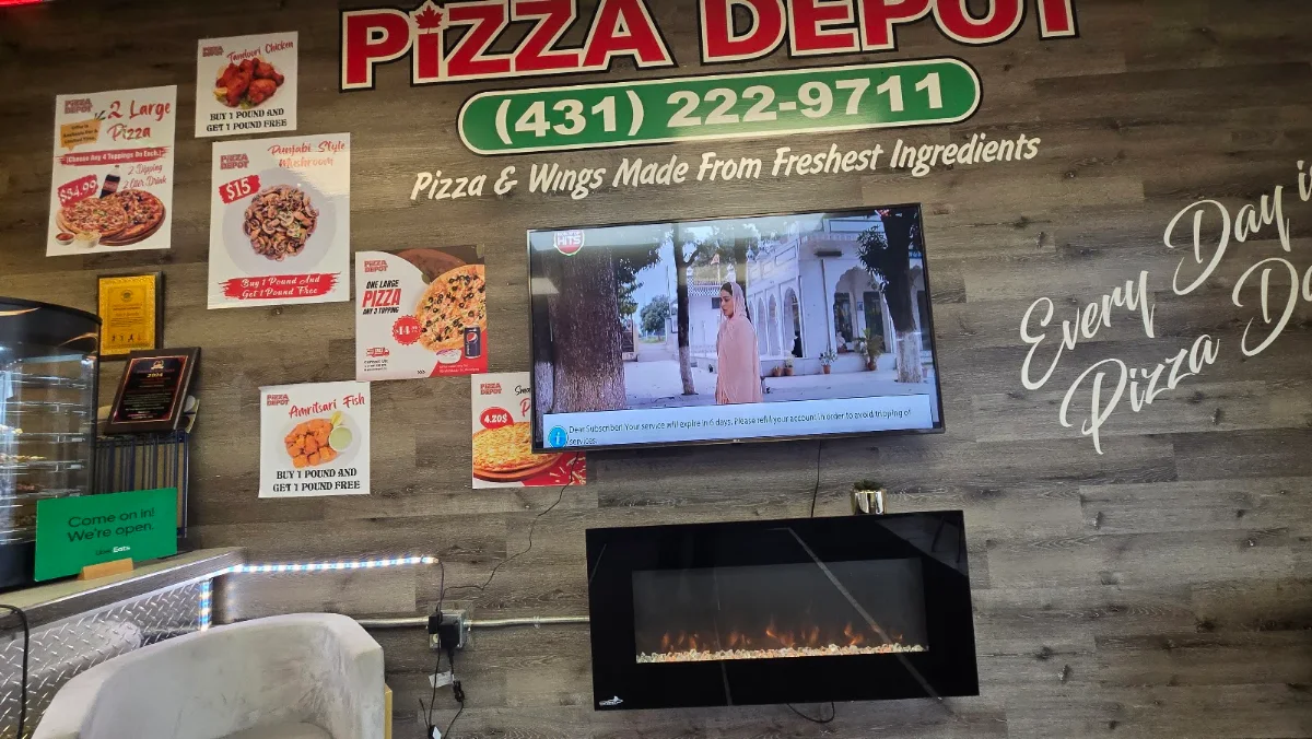Menu, Pizza Depot