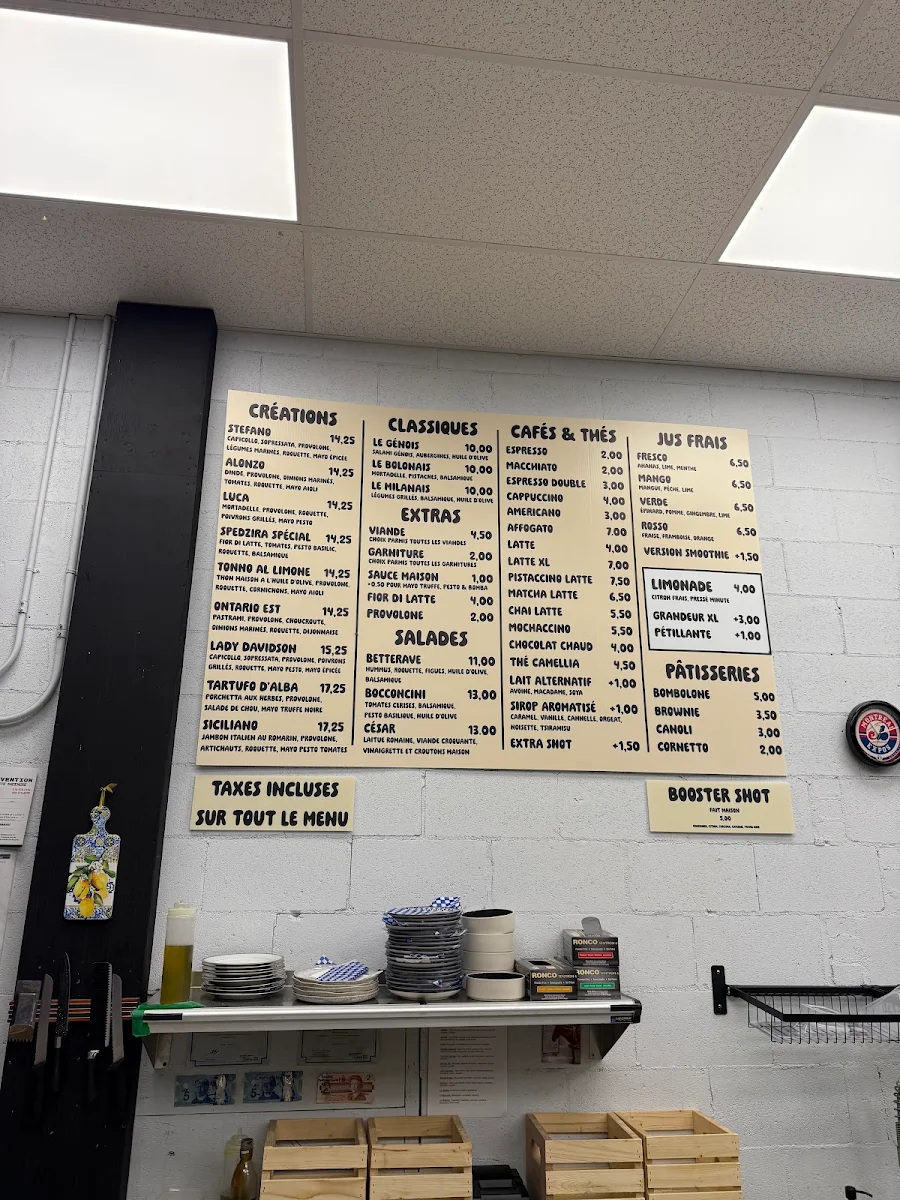 Menu, Spedzira Caffè