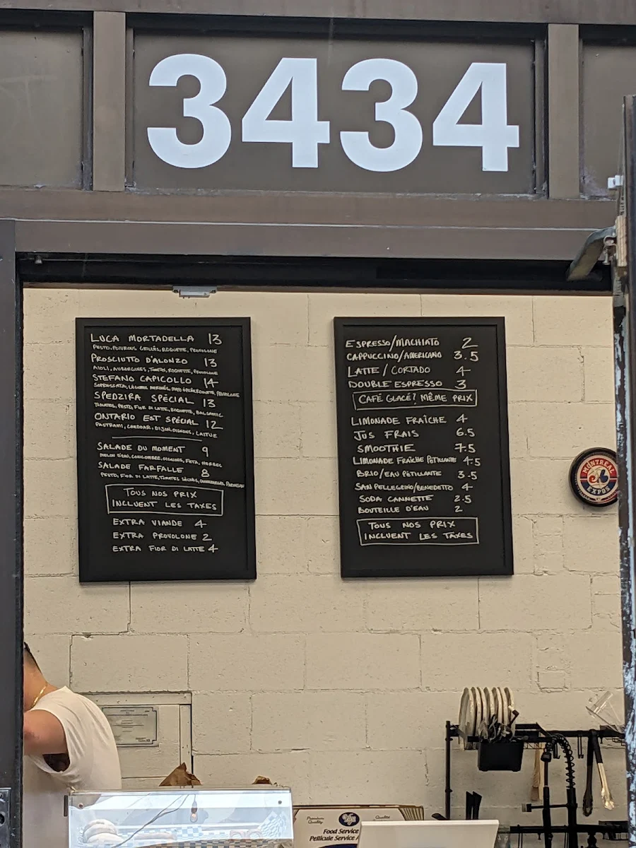 Menu, Spedzira Caffè