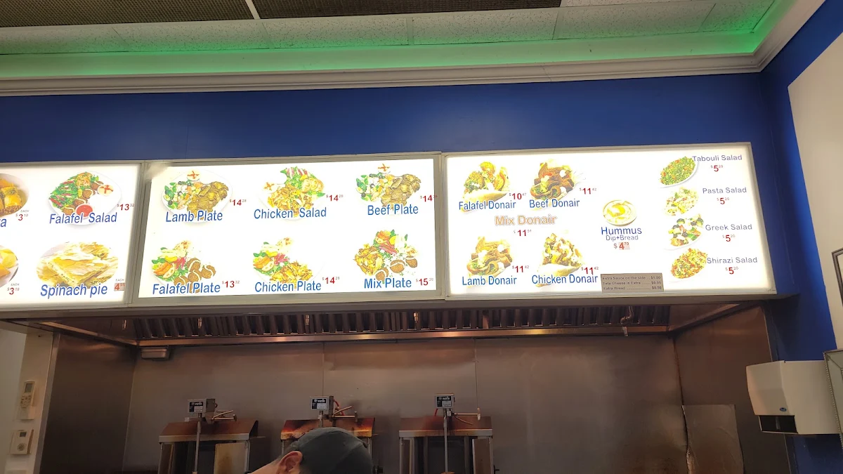 Menu, Mr. Greek Donair Store