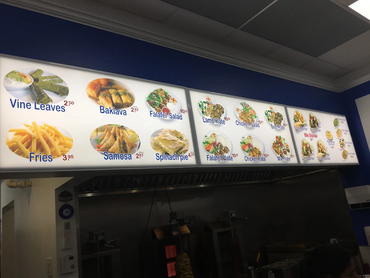 Menu, Mr. Greek Donair Store