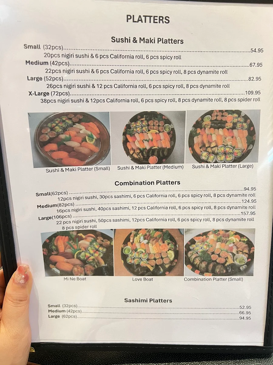 Menu, Mi-Ne Sushi