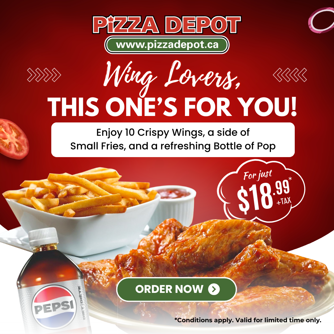 Menu, Pizza Depot