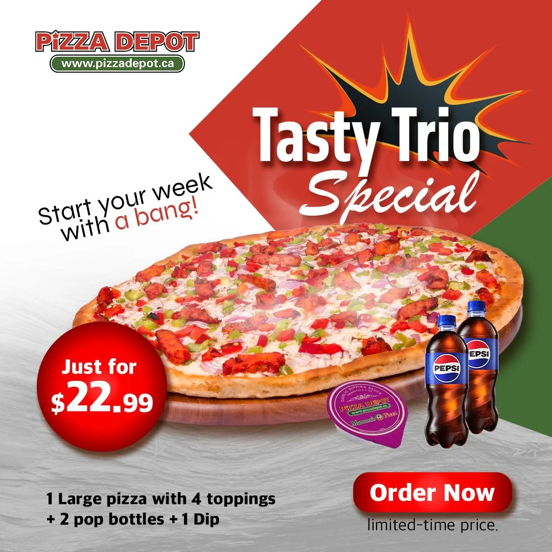 Menu, Pizza Depot