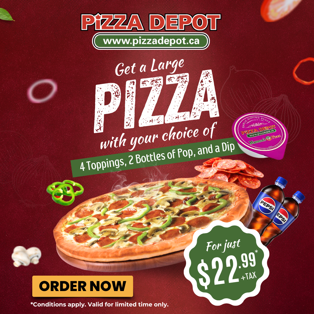 Menu, Pizza Depot