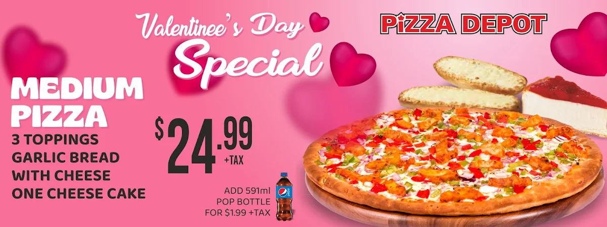 Menu, Pizza Depot