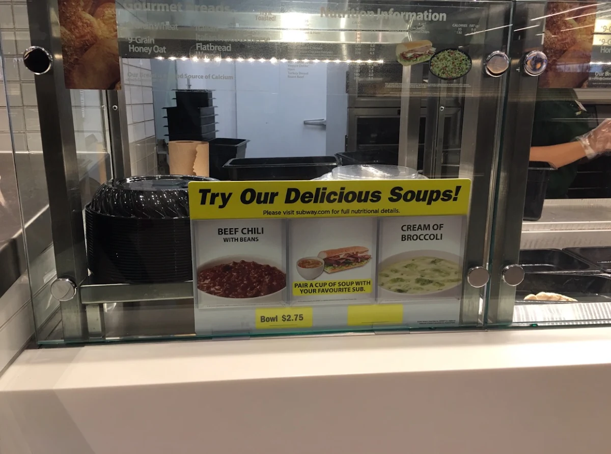 Menu, Subway