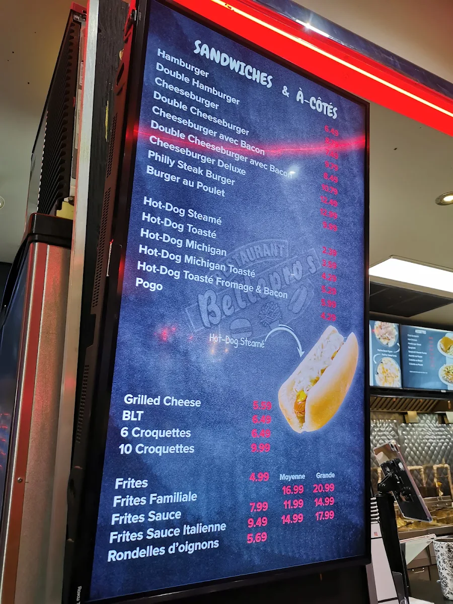 Menu, Bellepro's
