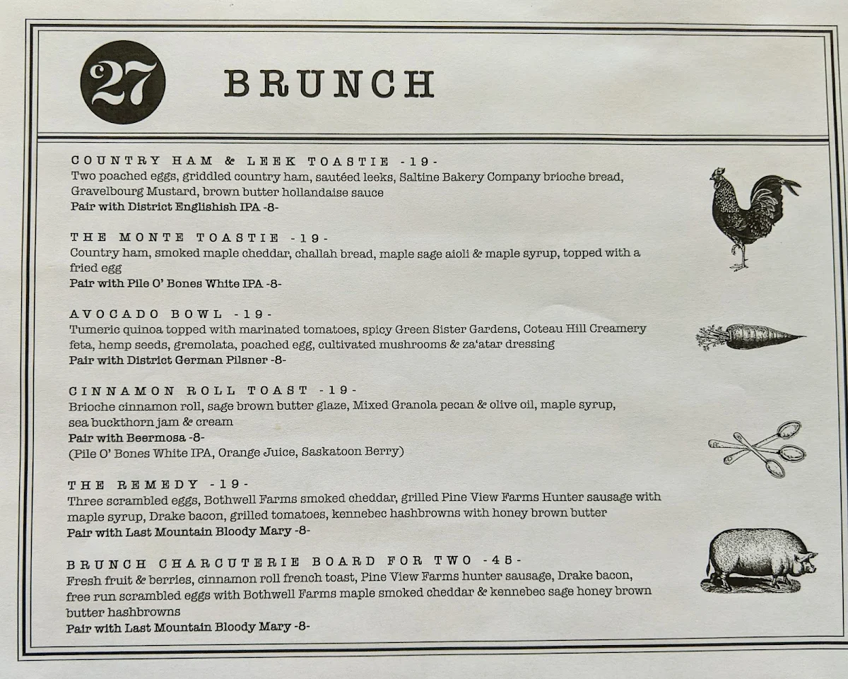Menu, Circa 27