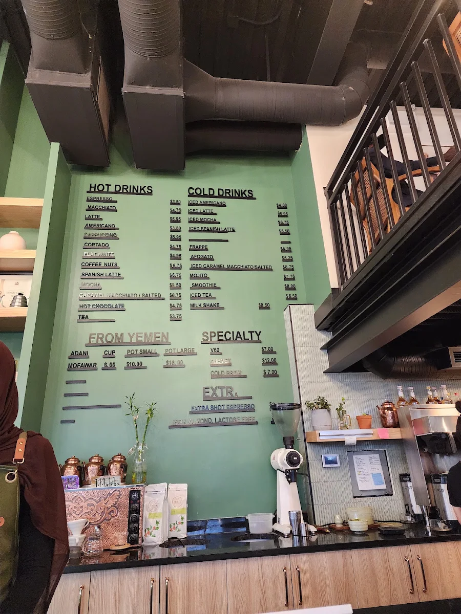 Menu, Mokha Coffee House