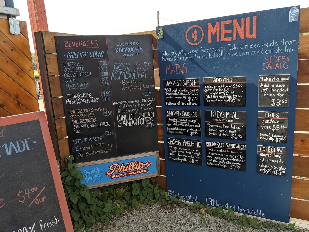 Menu, Harvest Rd. - Farm to Table Grill and Cafe