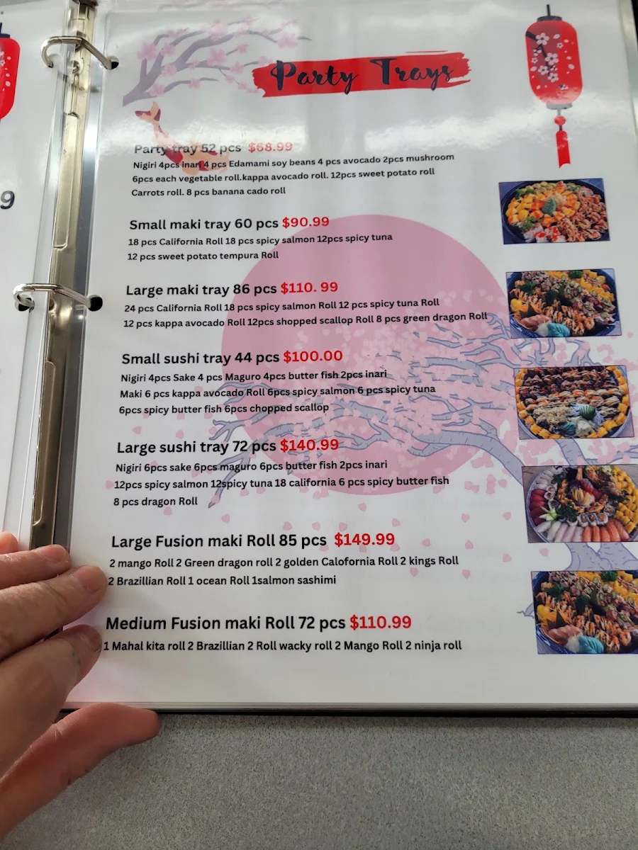 Menu, Kaizen Sushi & Ramen