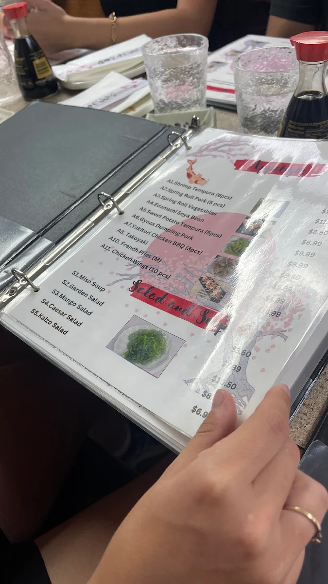 Menu, Kaizen Sushi & Ramen