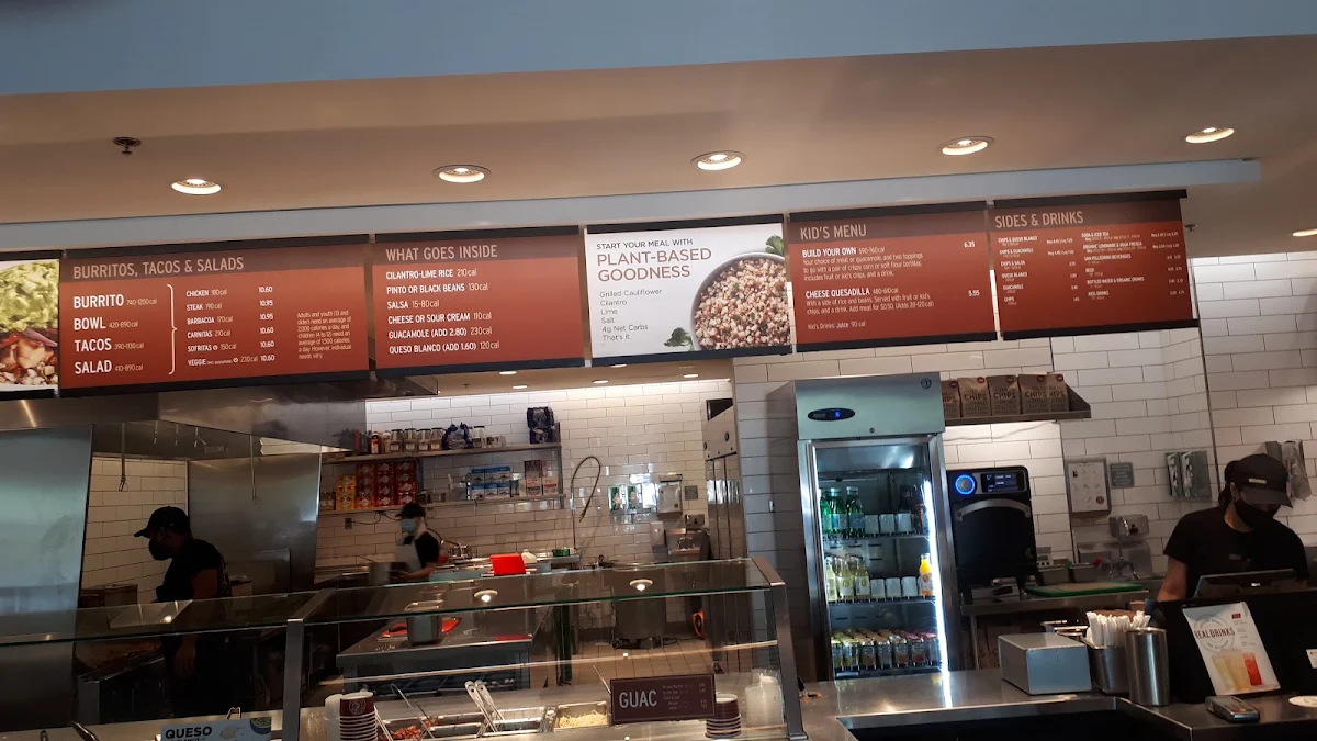 Menu, Chipotle Mexican Grill