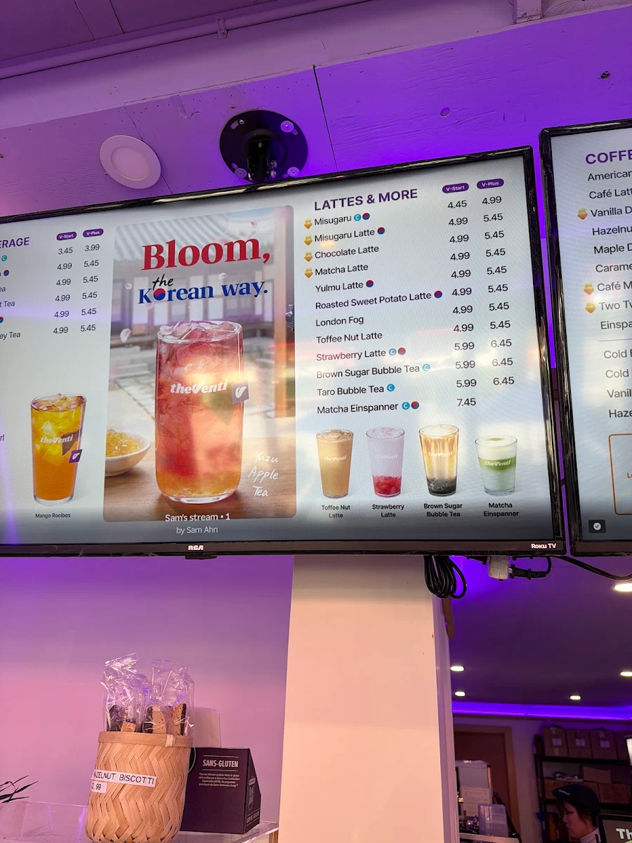 Menu, theVenti Coffee