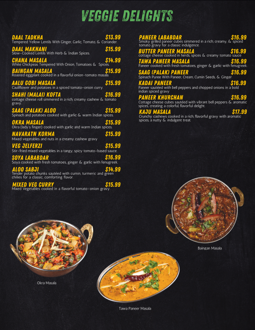 Menu, The Thamel Express - Indian & Hakka Cuisine