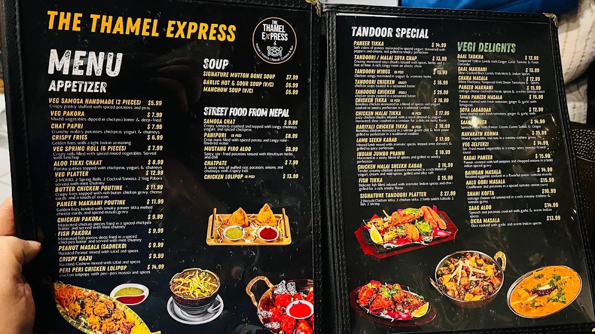 Menu, The Thamel Express - Indian & Hakka Cuisine