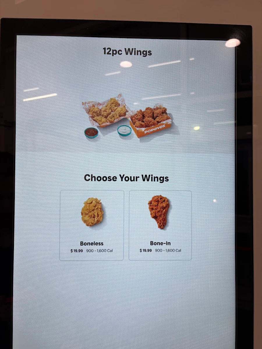 Menu, Popeyes Louisiana Kitchen
