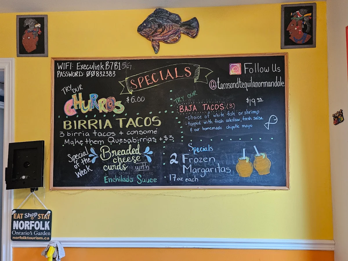 Menu, Restaurant “Tacos And Tequila” at Normandale Century Inn