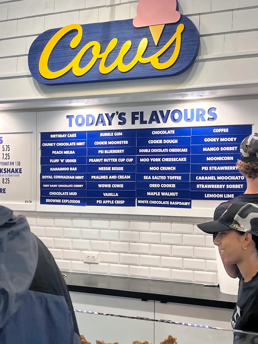 Menu, COWS Cable Wharf