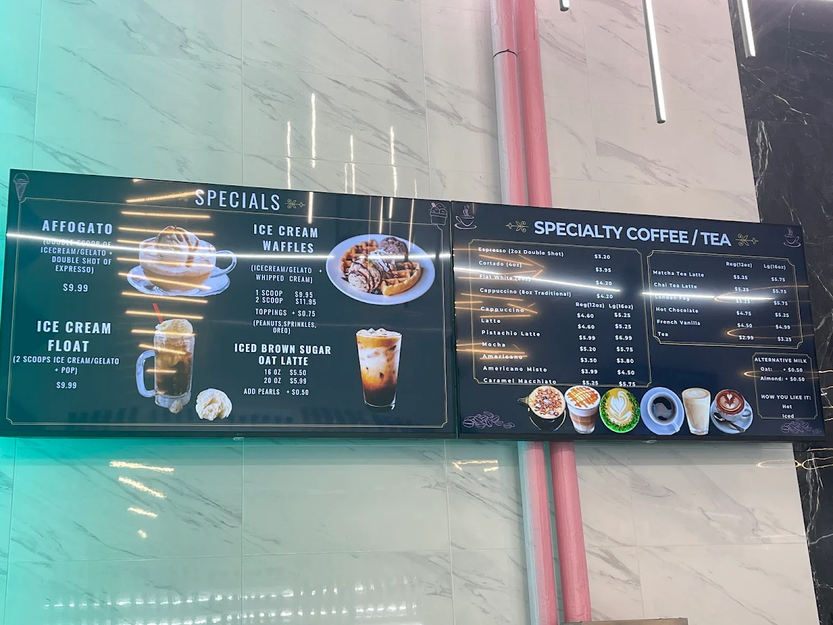 Menu, Ricardo’s (Bubble Tea, Ice Cream, Coffee) - Granville