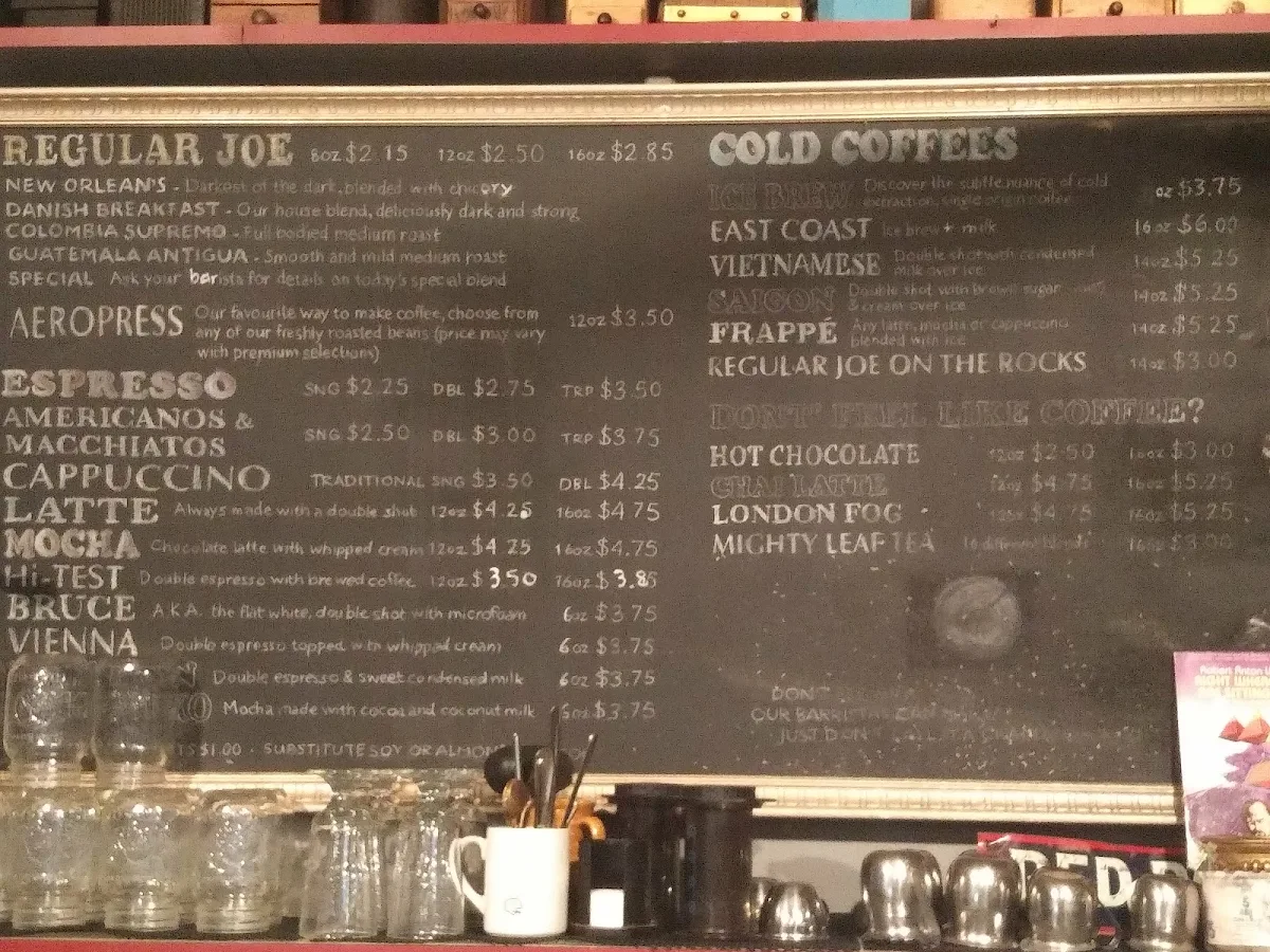 Menu, The Roasterie