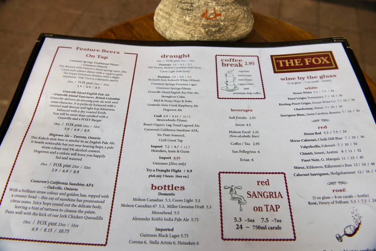 Menu, The Fox