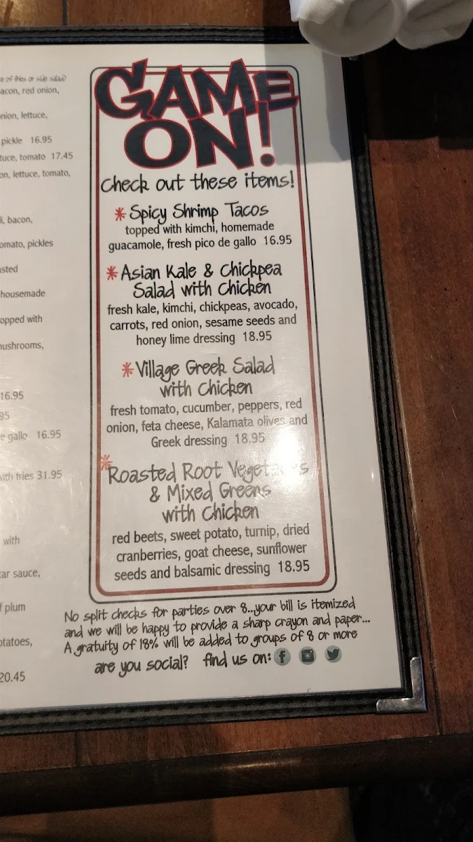 Menu, The Fox