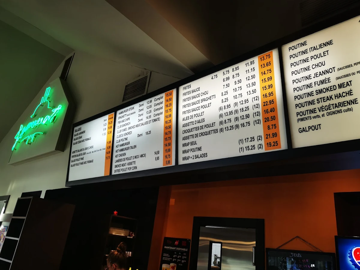 Menu, Restaurant Jeannot