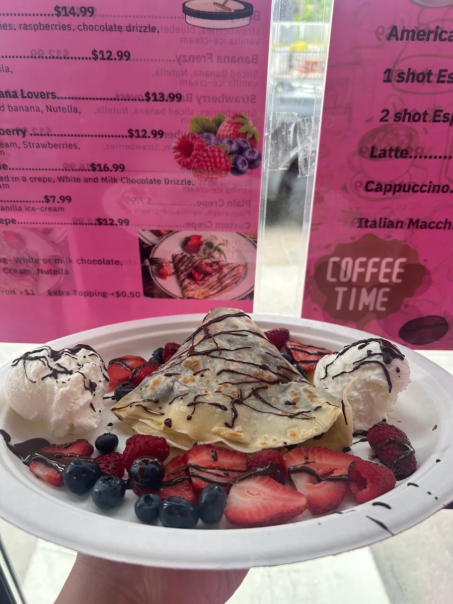 Menu, Sweet Creations Crema Pastry