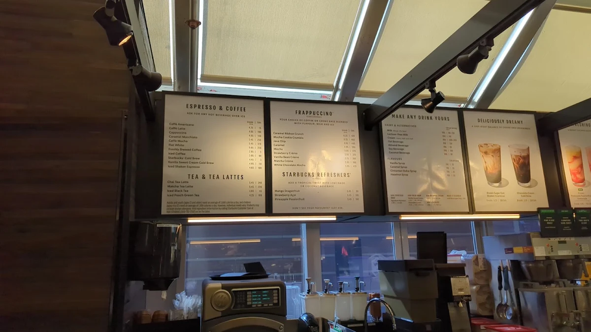 Menu, Starbucks Coffee Company