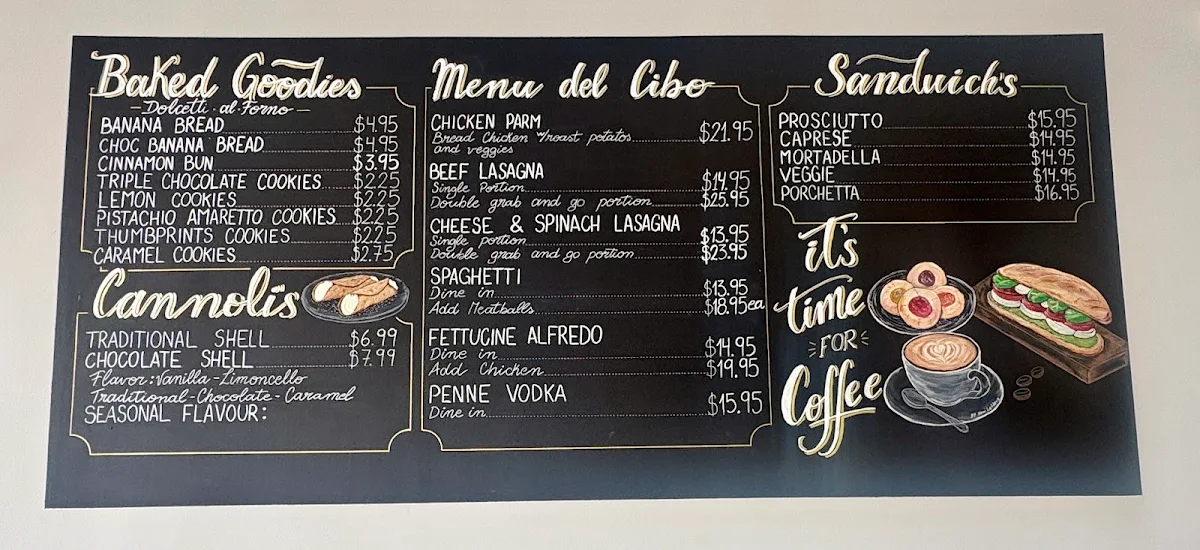 Menu, Coffee eVo