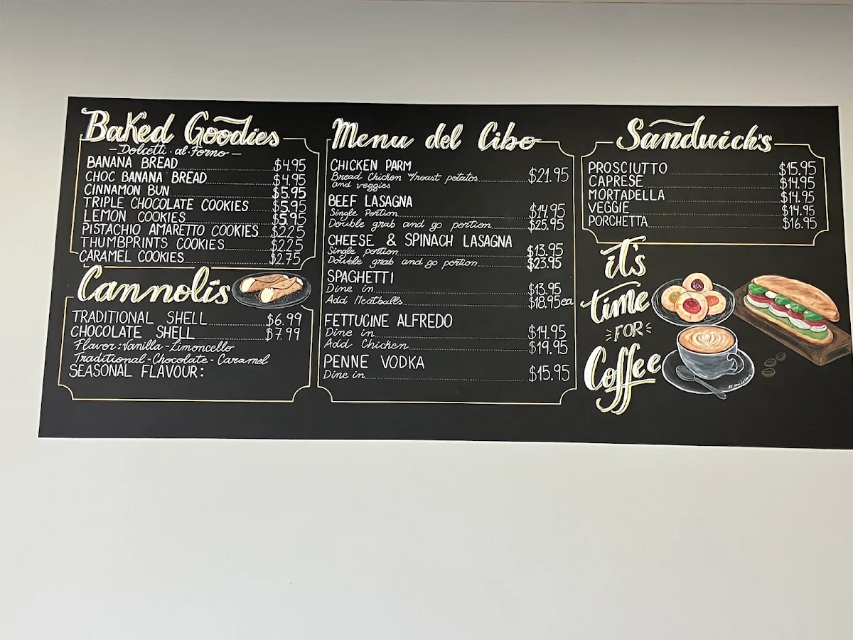 Menu, Coffee eVo