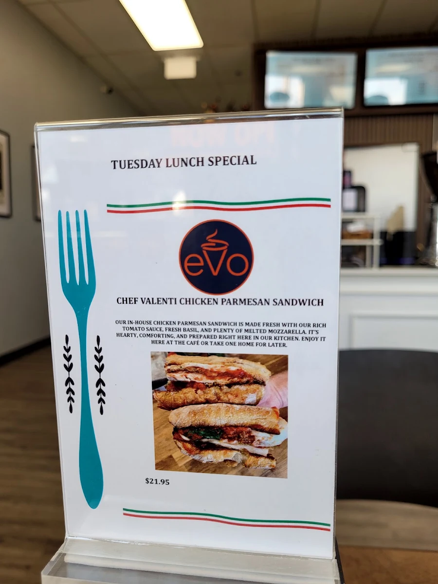 Menu, Coffee eVo