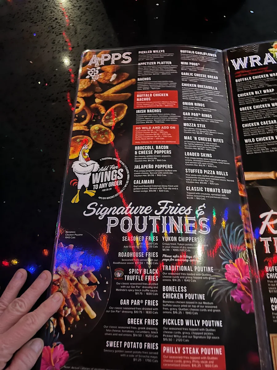 Menu, Wild Wing Bar & Grill - Fort York