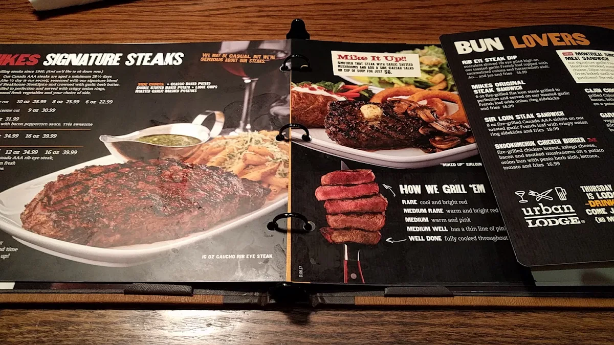 Menu, MR MIKES SteakhouseCasual