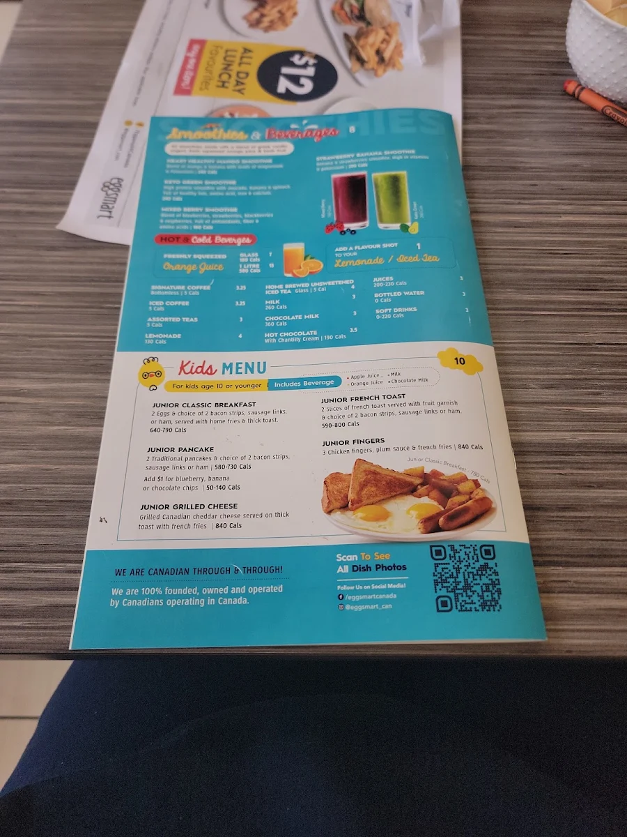Menu, Eggsmart