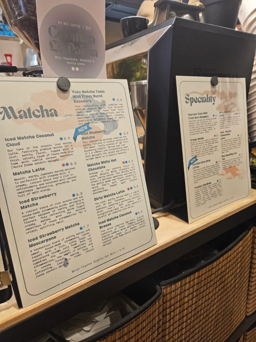 Menu, Wu Wei Coffee | 无为