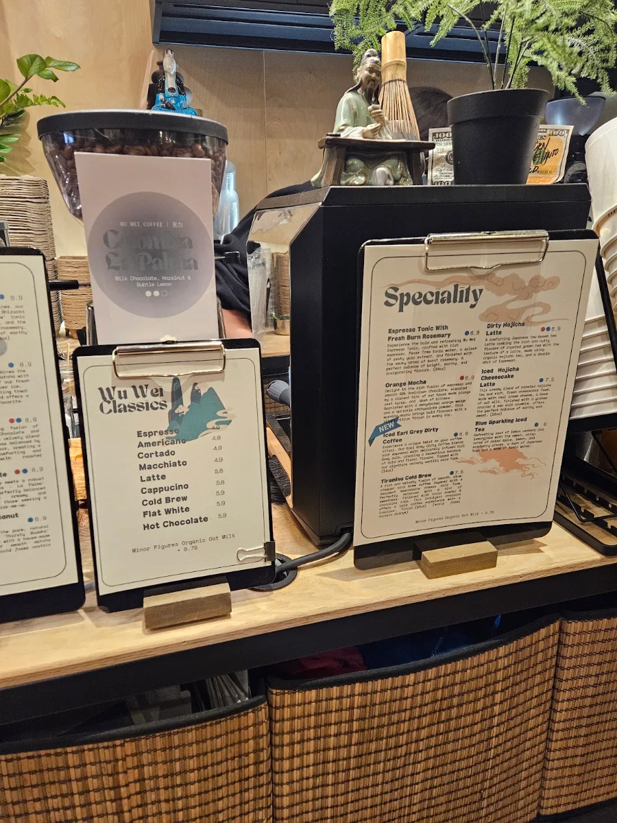 Menu, Wu Wei Coffee | 无为