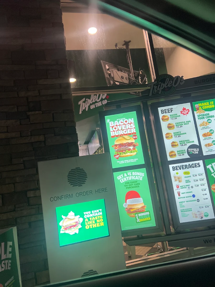 Menu, Triple O's
