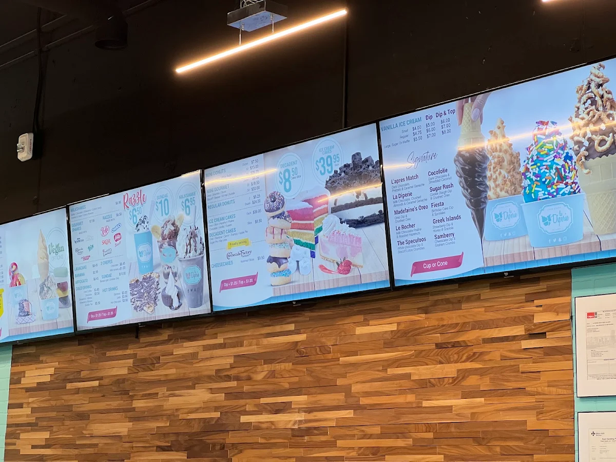 Menu, La Diperie Gateway