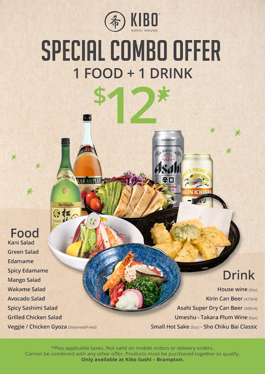 Menu, Kibo Sushi House - Brampton