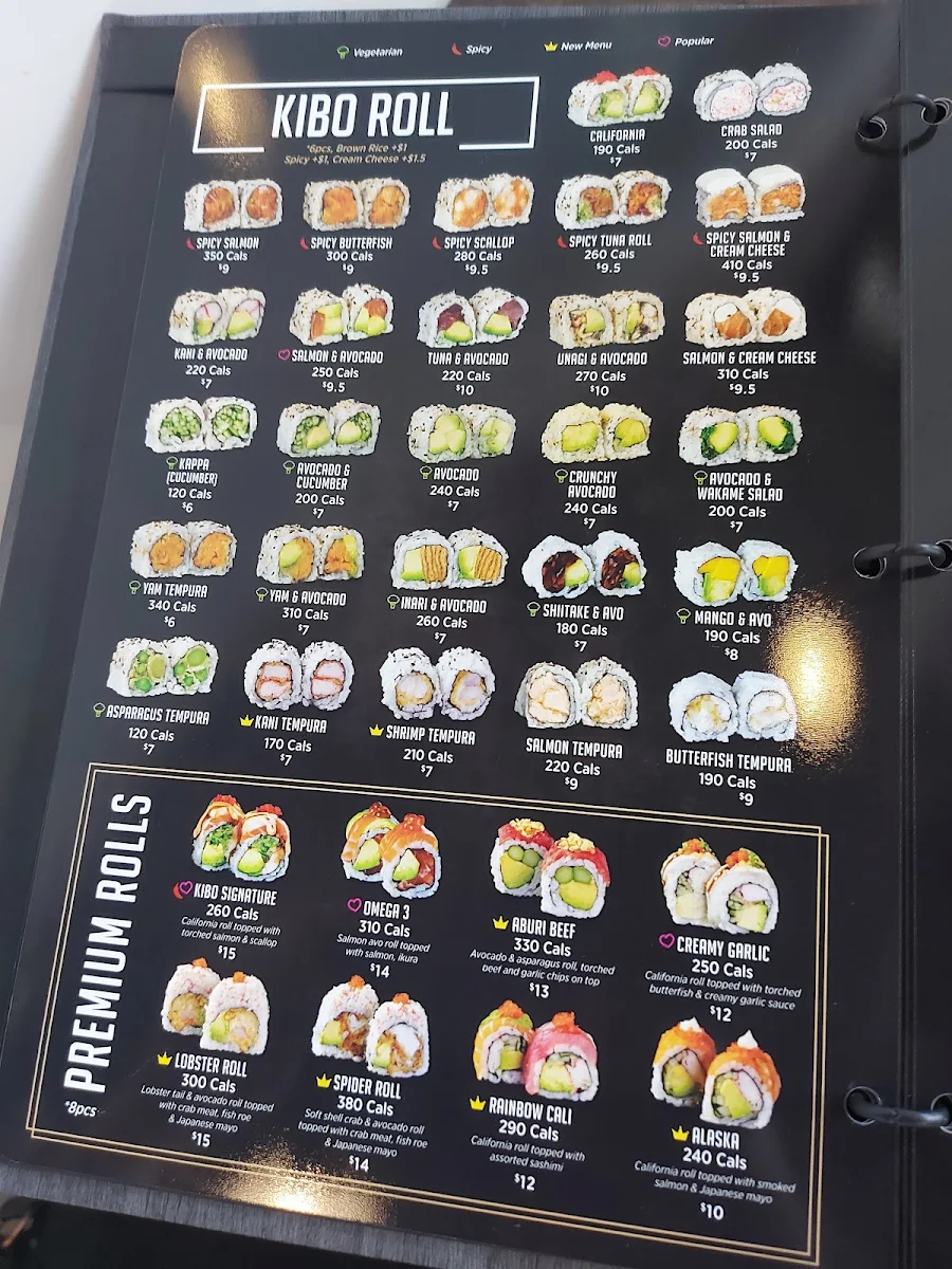 Menu, Kibo Sushi House - Brampton