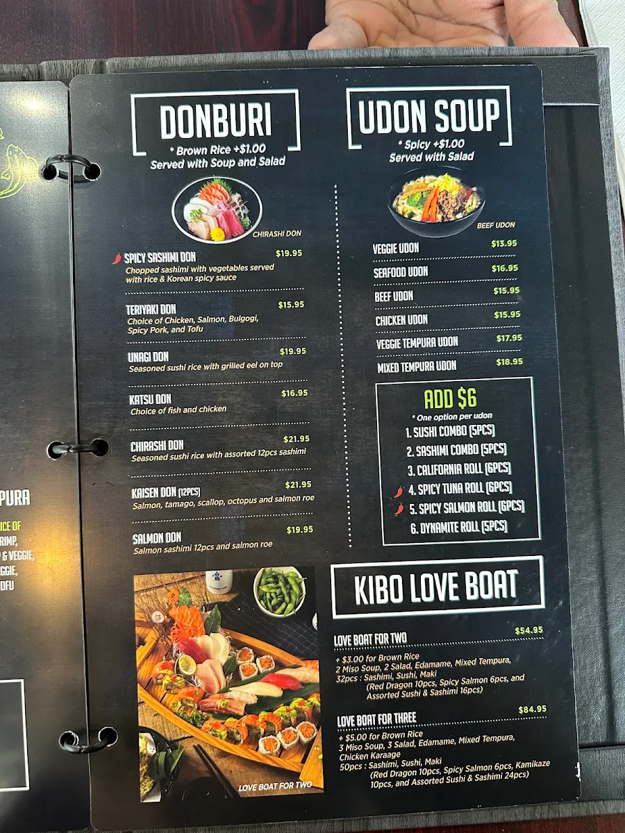 Menu, Kibo Sushi House - Brampton