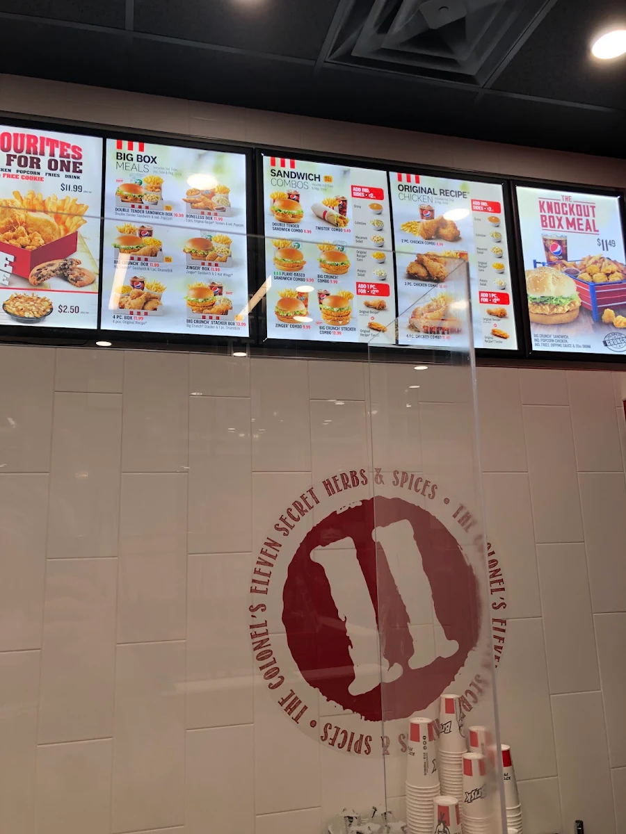 Menu, KFC
