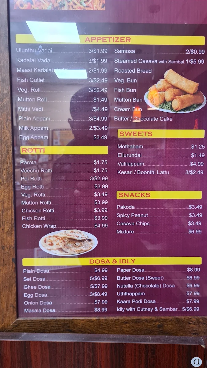 Menu, SLS Eazy Carry Take Out Restaurant
